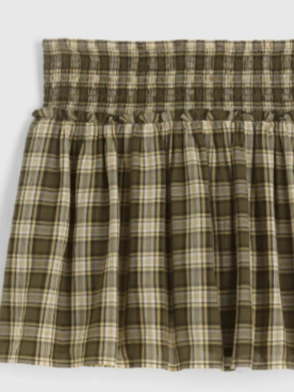 NWT Madewell Plaid Smocked-Waist Mini Skirt in 100% Cotton (M) - Picture 6 of 9